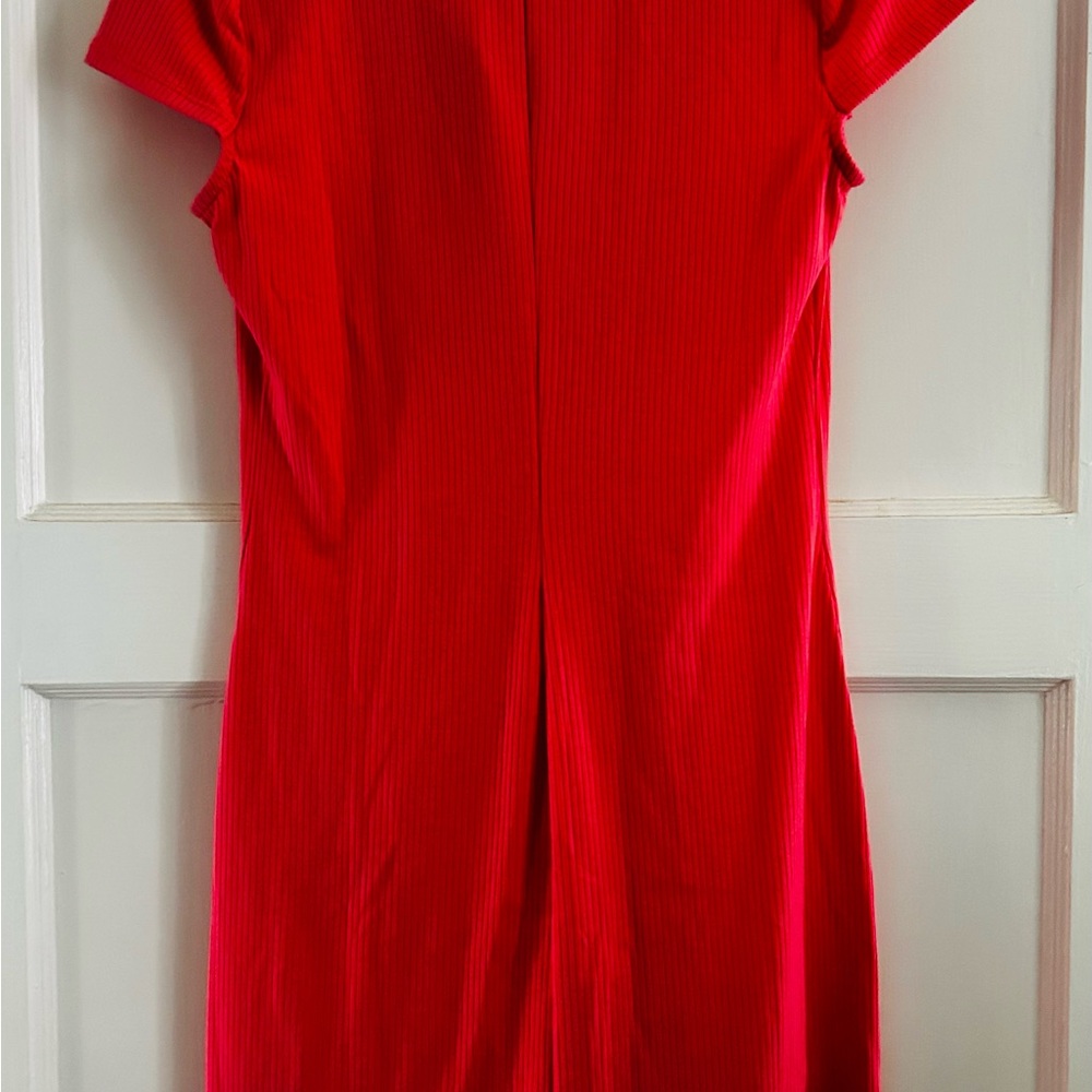 AFRM coral Button-Front Mini Dress - Picture 2 of 3